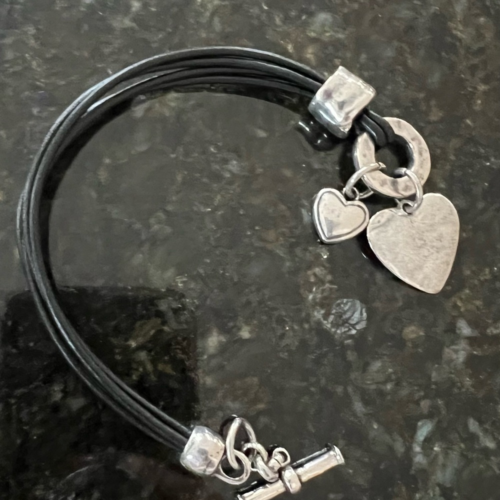 Miglio Leather and Silver Bracelet